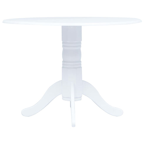 Maison Madeleine -  5 Piece Dining Set Solid Rubber Wood White